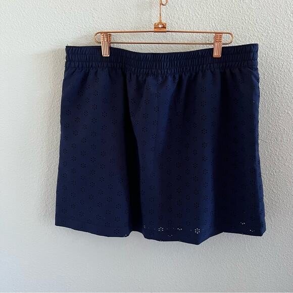 Speedo Navy Blue Skort Active Skirt Shorts Perforated Tennis Golf Mature Modest - Picture 8 of 8